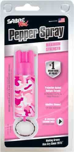 SABRE RED PEPPER SPRAY W/KEY RING PINK CAMO